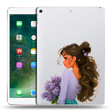 Силиконовый чехол на Ipad Air (2019) с принтом девушка цветы
