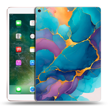 Силиконовый чехол на Ipad Air (2019) с принтом Мрамор блестки