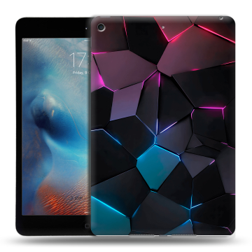 Силиконовый чехол на планшета Ipad Mini (2019) с принтом Геометрия неона