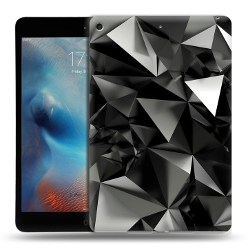 Силиконовый чехол на планшета Ipad Mini (2019) с принтом Черные кристаллы