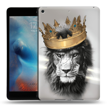 Силиконовый чехол на планшета Ipad Mini (2019) с принтом Лев с короной