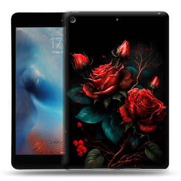 Силиконовый чехол на Ipad Mini (2019) с принтом Розы красные Силиконовый чехол на Ipad Mini (2019) с принтом Розы красные