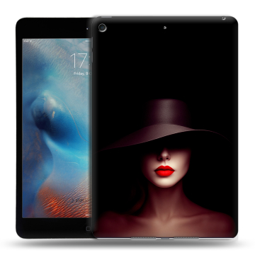 Силиконовый чехол на Ipad Mini (2019) с принтом Девушка в шляпе Силиконовый чехол на Ipad Mini (2019) с принтом Девушка в шляпе