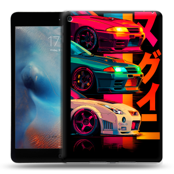Силиконовый чехол на Ipad Mini (2019) с принтом Гоночные машины Силиконовый чехол на Ipad Mini (2019) с принтом Гоночные машины