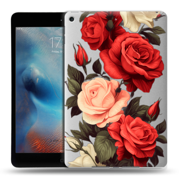 Силиконовый чехол на Ipad Mini (2019) с принтом Розы Силиконовый чехол на Ipad Mini (2019) с принтом Розы