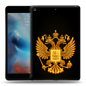 Силиконовый чехол на Ipad Mini (2019) с принтом Герб России желтый Силиконовый чехол на Ipad Mini (2019) с принтом Герб России желтый