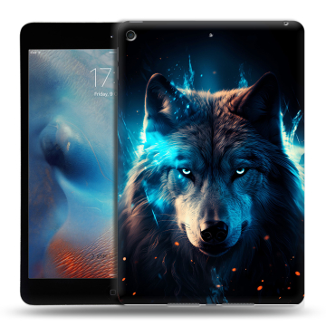 Силиконовый чехол на Ipad Mini (2019) с принтом Волк ночной Силиконовый чехол на Ipad Mini (2019) с принтом Волк ночной