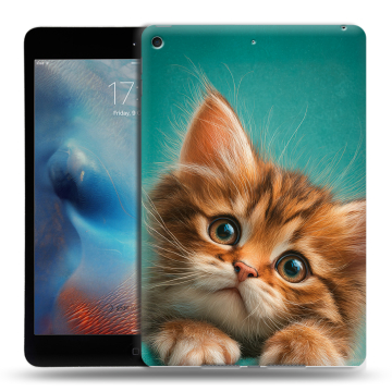 Силиконовый чехол на Ipad Mini (2019) с принтом котенок Силиконовый чехол на Ipad Mini (2019) с принтом котенок