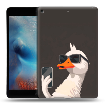 Силиконовый чехол на Ipad Mini (2019) с принтом утка в очках Силиконовый чехол на Ipad Mini (2019) с принтом утка в очках