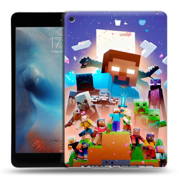 Силиконовый чехол на Ipad Mini (2019) с принтом Майнкрафт Minecraft Силиконовый чехол на Ipad Mini (2019) с принтом Майнкрафт Minecraft