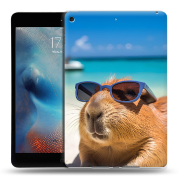 Силиконовый чехол на Ipad Mini (2019) с принтом Капибара Силиконовый чехол на Ipad Mini (2019) с принтом Капибара
