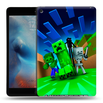 Силиконовый чехол на Ipad Mini (2019) с принтом Майнкрафт Силиконовый чехол на Ipad Mini (2019) с принтом Майнкрафт