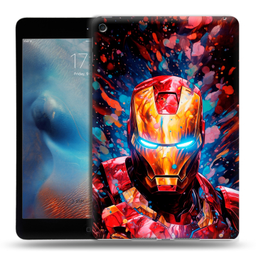 Силиконовый чехол на Ipad Mini (2019) с принтом Железный человек Ironman Силиконовый чехол на Ipad Mini (2019) с принтом Железный человек Ironman