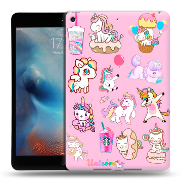 Силиконовый чехол на Ipad Mini (2019) с принтом розовые единороги Силиконовый чехол на Ipad Mini (2019) с принтом розовые единороги