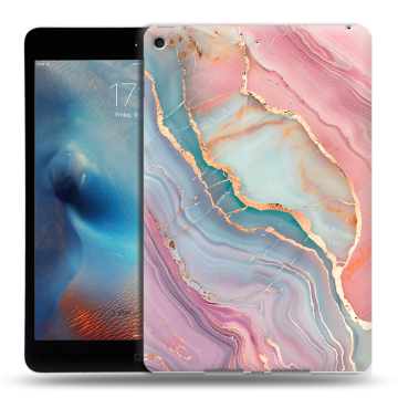 Силиконовый чехол на Ipad Mini (2019) с принтом розовый мрамор Силиконовый чехол на Ipad Mini (2019) с принтом розовый мрамор
