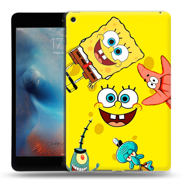 Силиконовый чехол на Ipad Mini (2019) с принтом Спанч боб Спанчбоб