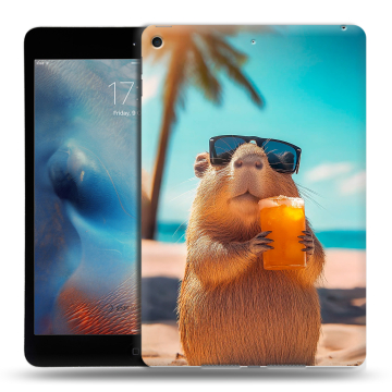 Силиконовый чехол на Ipad Mini (2019) с принтом Капибара Силиконовый чехол на Ipad Mini (2019) с принтом Капибара