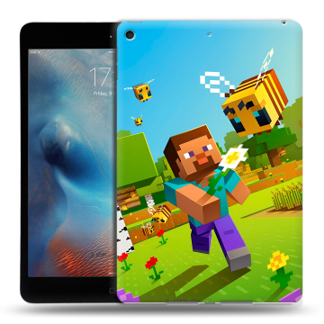 Силиконовый чехол на Ipad Mini (2019) с принтом Майнкрафт Minecraft Силиконовый чехол на Ipad Mini (2019) с принтом Майнкрафт Minecraft