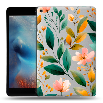 Силиконовый чехол на Ipad Mini (2019) с принтом Цветы паттерн