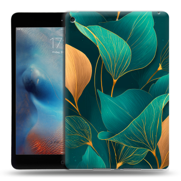 Силиконовый чехол на Ipad Mini (2019) с принтом Листья и золото