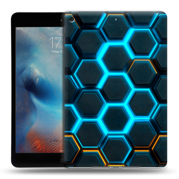 Силиконовый чехол на Ipad Mini (2019) с принтом Неоновые соты