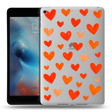 Силиконовый чехол на Ipad Mini (2019) с принтом Сердечки