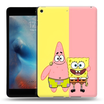 Силиконовый чехол на Ipad Mini (2019) с принтом Спанч боб Спанчбоб Силиконовый чехол на Ipad Mini (2019) с принтом Спанч боб Спанчбоб