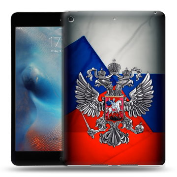Силиконовый чехол на Ipad Mini (2019) с принтом Флаг России Силиконовый чехол на Ipad Mini (2019) с принтом Флаг России