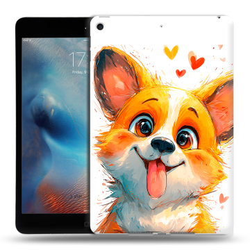 Силиконовый чехол на Ipad Mini (2019) с принтом корги Силиконовый чехол на Ipad Mini (2019) с принтом корги