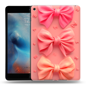 Силиконовый чехол на Ipad Mini (2019) с принтом Розовые бантики Силиконовый чехол на Ipad Mini (2019) с принтом Розовые бантики