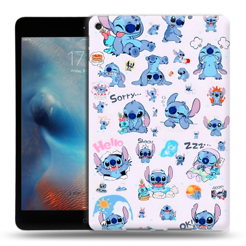 Силиконовый чехол на Ipad Mini (2019) с принтом Лило и Стич Силиконовый чехол на Ipad Mini (2019) с принтом Лило и Стич