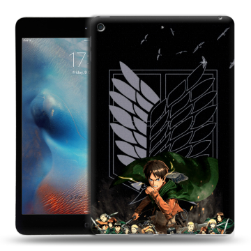 Силиконовый чехол на Ipad Mini (2019) с принтом Атака титанов Силиконовый чехол на Ipad Mini (2019) с принтом Атака титанов