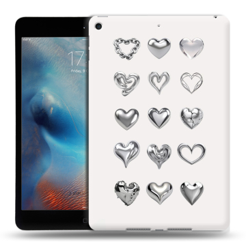 Силиконовый чехол на Ipad Mini (2019) с принтом Y2K сердечки Силиконовый чехол на Ipad Mini (2019) с принтом Y2K сердечки
