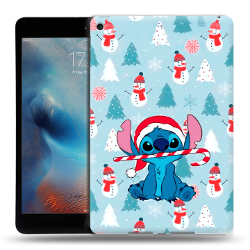 Силиконовый чехол на Ipad Mini (2019) с принтом Стич Новый год