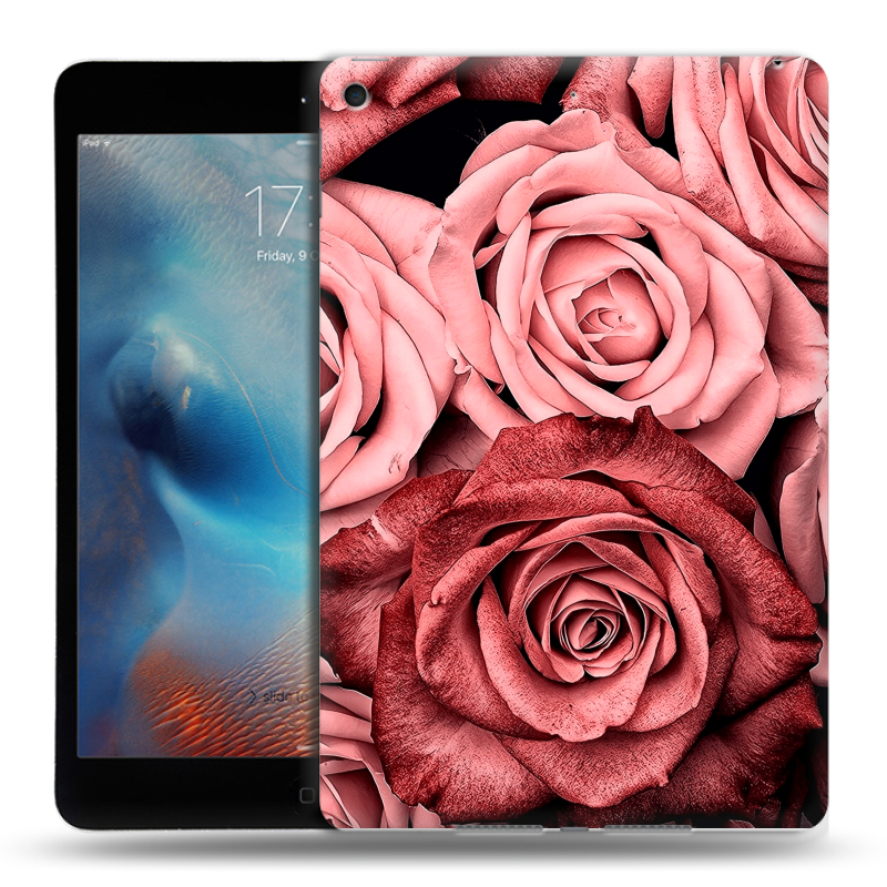 Силиконовый чехол на Ipad Mini (2019) с принтом Цветы розы Силиконовый чехол на Ipad Mini (2019) с принтом Цветы розы