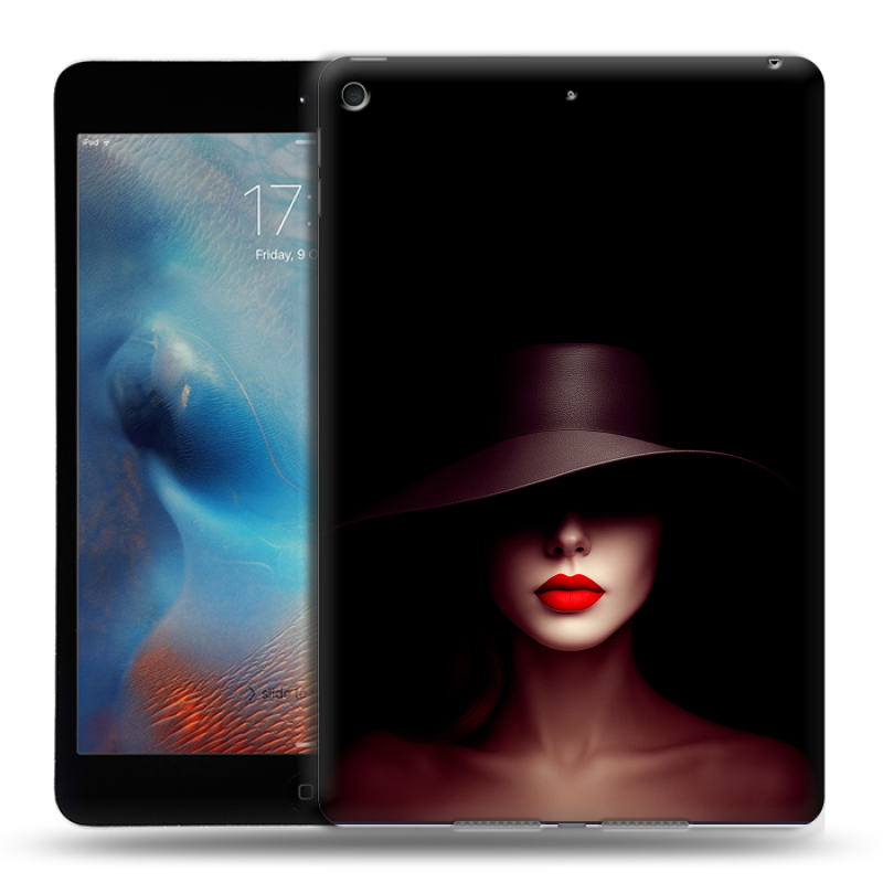 Силиконовый чехол на Ipad Mini (2019) с принтом Девушка в шляпе Силиконовый чехол на Ipad Mini (2019) с принтом Девушка в шляпе