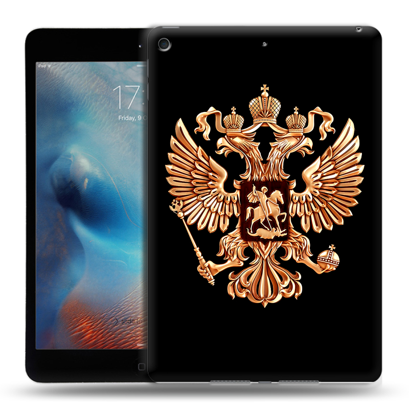 Силиконовый чехол на Ipad Mini (2019) с принтом Герб России золотой Силиконовый чехол на Ipad Mini (2019) с принтом Герб России золотой