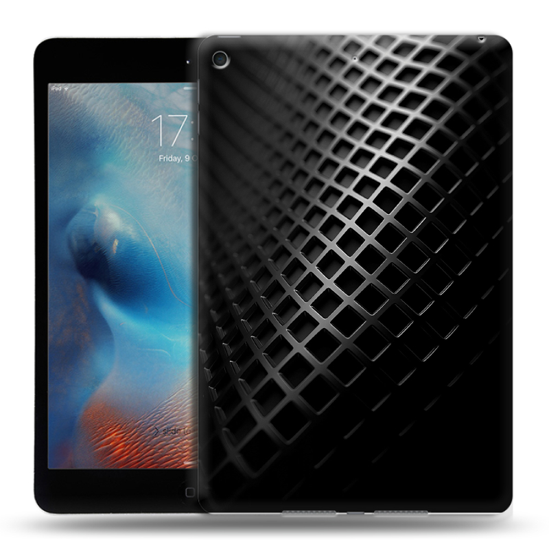 Силиконовый чехол на Ipad Mini (2019) с принтом Текстура металла Силиконовый чехол на Ipad Mini (2019) с принтом Текстура металла