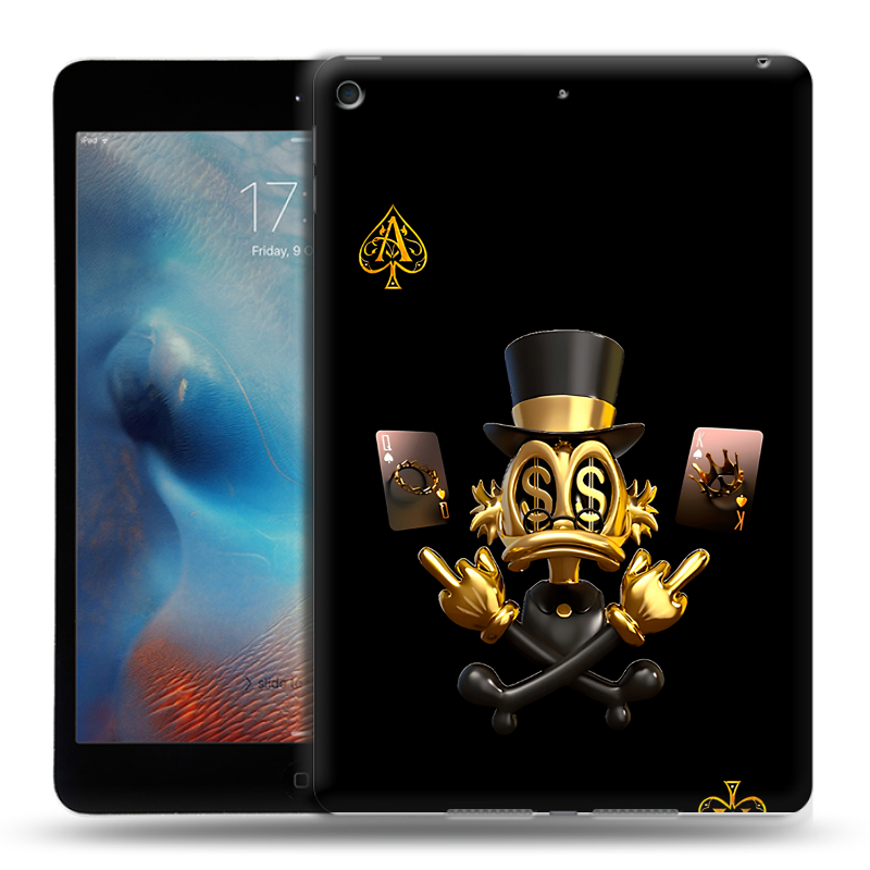 Силиконовый чехол на Ipad Mini (2019) с принтом Золотой скрудж макдак Силиконовый чехол на Ipad Mini (2019) с принтом Золотой скрудж макдак