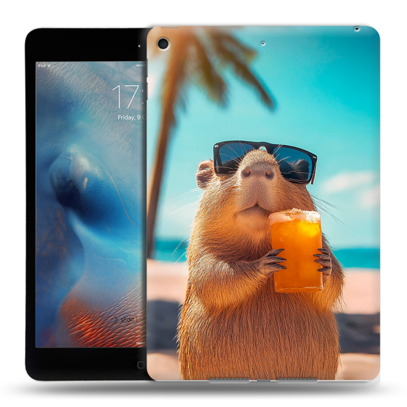 Силиконовый чехол на Ipad Mini (2019) с принтом Капибара Силиконовый чехол на Ipad Mini (2019) с принтом Капибара