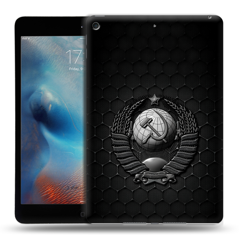 Силиконовый чехол на Ipad Mini (2019) с принтом Герб Флаг СССР Силиконовый чехол на Ipad Mini (2019) с принтом Герб Флаг СССР