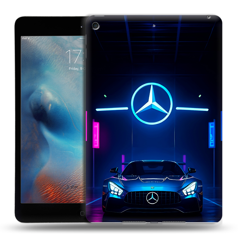Силиконовый чехол на Ipad Mini (2019) с принтом Mercedes Мерседес Силиконовый чехол на Ipad Mini (2019) с принтом Mercedes Мерседес