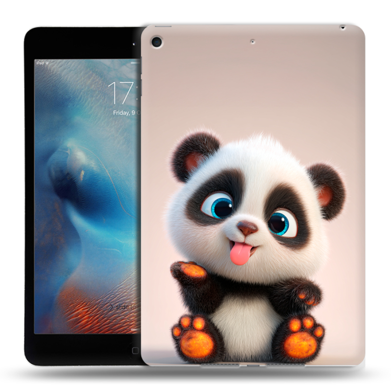 Силиконовый чехол на Ipad Mini (2019) с принтом милая панда Силиконовый чехол на Ipad Mini (2019) с принтом милая панда