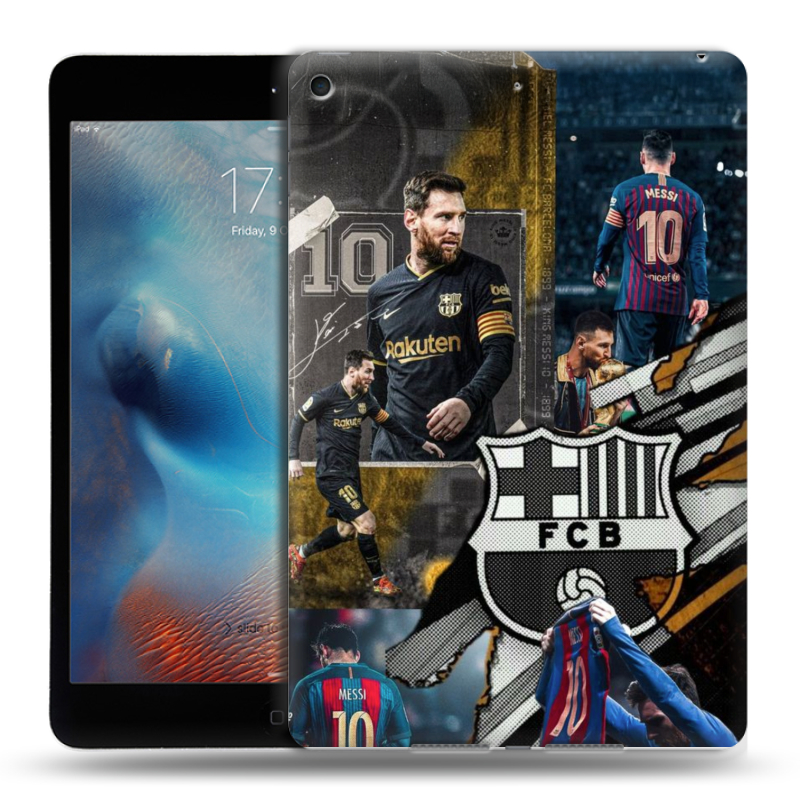 Силиконовый чехол на Ipad Mini (2019) с принтом Messi Barcelona Силиконовый чехол на Ipad Mini (2019) с принтом Messi Barcelona