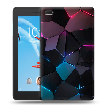 Силиконовый чехол на планшета Lenovo Tab E7 с принтом Геометрия неона Силиконовый чехол на планшета Lenovo Tab E7 с принтом Геометрия неона