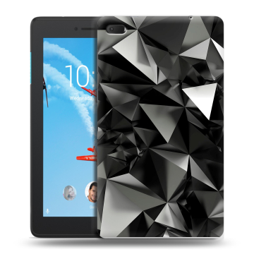 Силиконовый чехол на планшета Lenovo Tab E7 с принтом Черные кристаллы Силиконовый чехол на планшета Lenovo Tab E7 с принтом Черные кристаллы