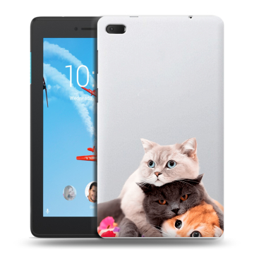 Силиконовый чехол на планшета Lenovo Tab E7 с принтом Кошки Силиконовый чехол на планшета Lenovo Tab E7 с принтом Кошки