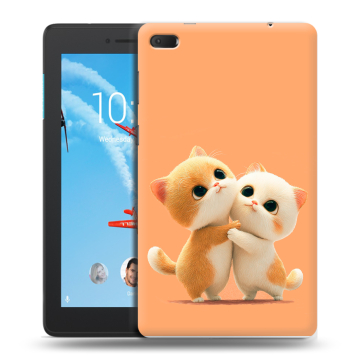 Силиконовый чехол на планшета Lenovo Tab E7 с принтом Милые котики Силиконовый чехол на планшета Lenovo Tab E7 с принтом Милые котики