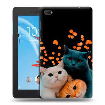 Силиконовый чехол на планшета Lenovo Tab E7 с принтом Кошки Силиконовый чехол на планшета Lenovo Tab E7 с принтом Кошки
