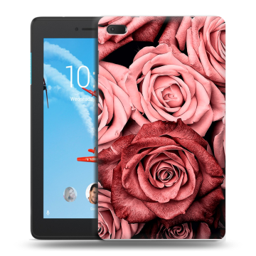 Силиконовый чехол на планшета Lenovo Tab E7 с принтом Цветы розы Силиконовый чехол на планшета Lenovo Tab E7 с принтом Цветы розы